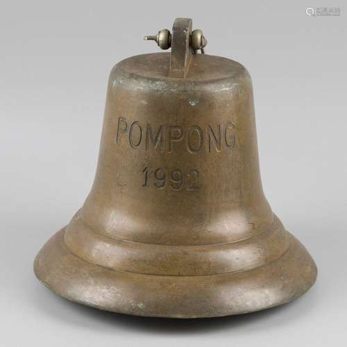 A bronze ships' bell, Pompong, 1992.