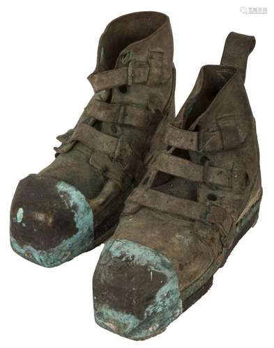 A pair vintage divers shoes.