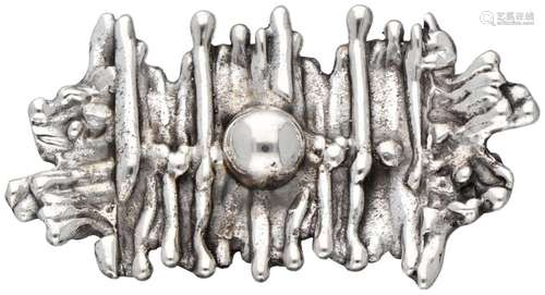 830 Silver brooch by Finnish designer Pentti Sarpaneva for T...