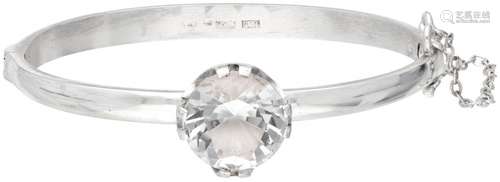 830 Silver bangle bracelet with rock crystal by Finnish desi...