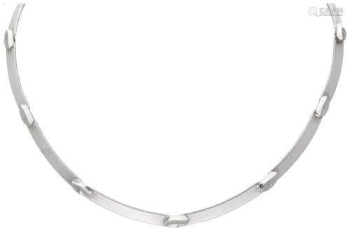 Sterling silver 'Labyrinth' collar necklace by Fin...