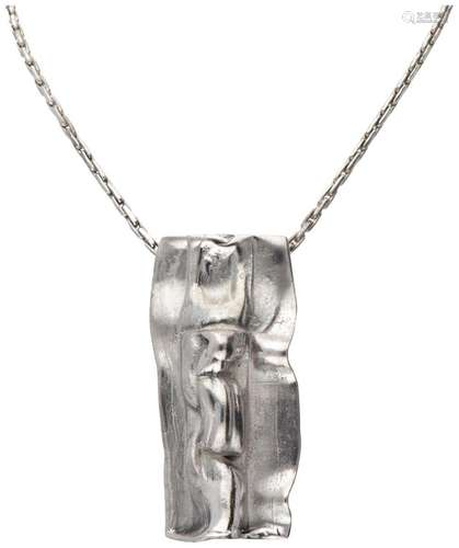 835 Silver necklace with an Emile Souply sterling silver mod...