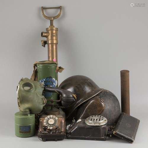 A lot comprising various items a.w. two (German) helmets (WW...