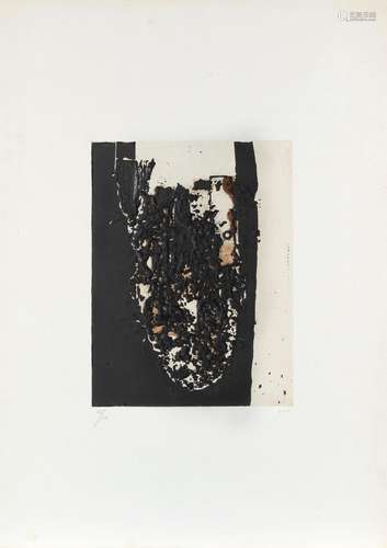 Alberto Burri "Combustione" 1964 engraving, etchin...