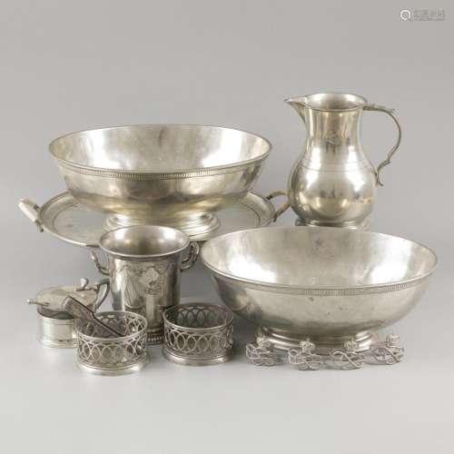 A collection of plate items, originating from a ship, 20th c...