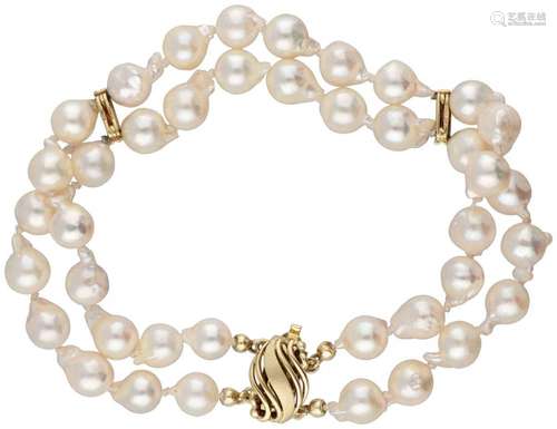 'De Koning van Buul' freshwater pearl bracelet wit...