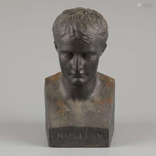 A cast iron buste portraying Napoleon Bonaparte, 19th centur...