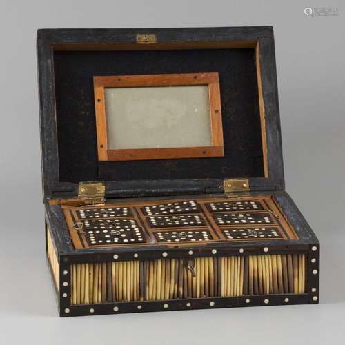 A "foulk art" box for trinkets or playing chips