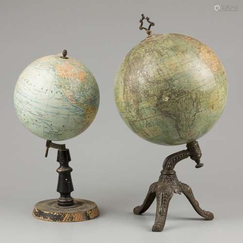 A lot comprising (2) terrestial globes.