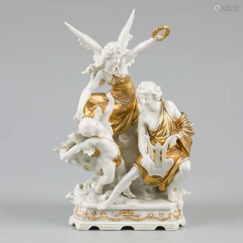 A porcelain figurine of Victory (Nikè/ Victoria) crowning Ap...