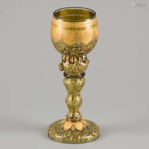 A Bohemian wineglass / roemer, Germany, 20th century.