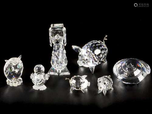 (7) part lot Swarovski miniatures.