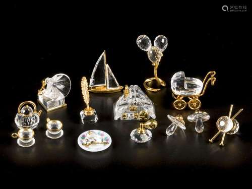 (16) part lot Swarovski miniatures.