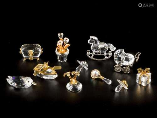 (11) part lot Swarovski miniatures.