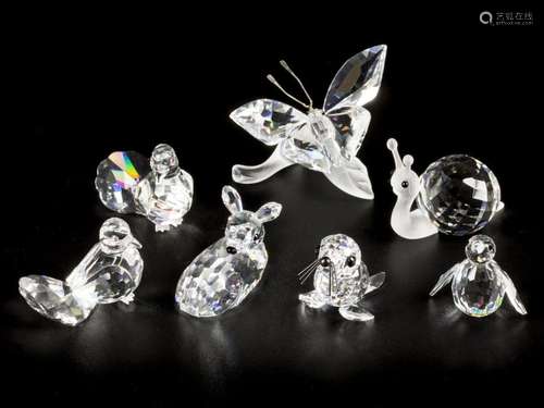 (7) part lot Swarovski miniatures.