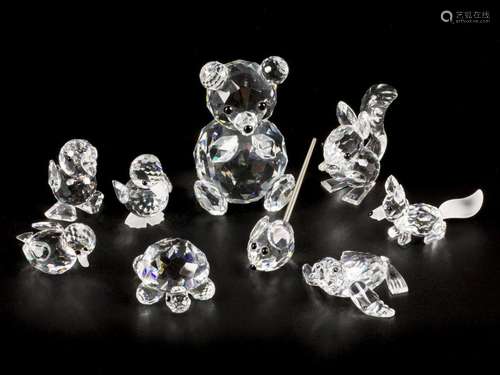 (9) part lot Swarovski miniatures.