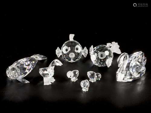 (8) part lot Swarovski miniatures.