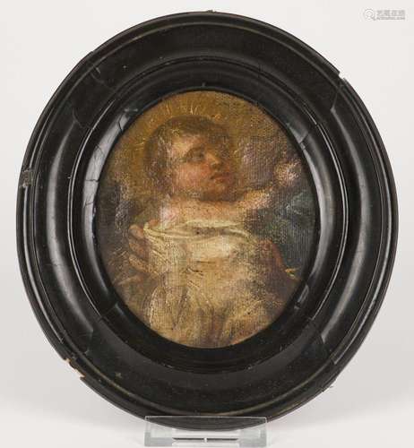 Flemmish School, 18th C. Portrait of a child. (fragment)