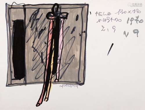 Carol Rama "Untitled" 1977-79 marker on paper cm 1...