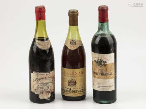 A lot of (3) old wines including Chateau l'Hermitage 19...