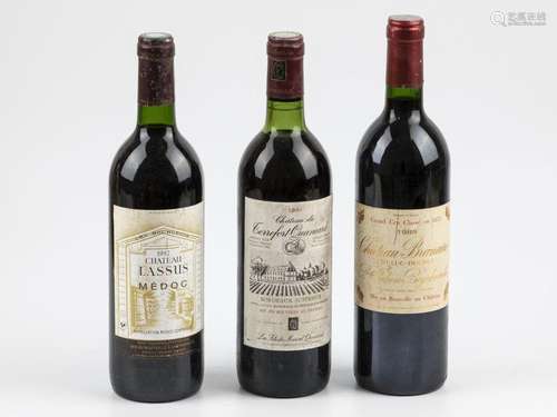 (1) Chateau Lassus - Medoc - 1992. (1) Château Branaire (Dul...