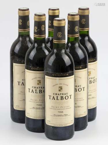 (6) Chateau Talbot - Saint-Julien - Grand cru classé - 1988.