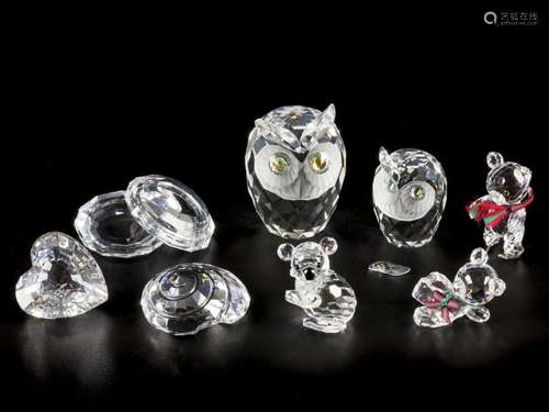 (8) part lot Swarovski miniatures.