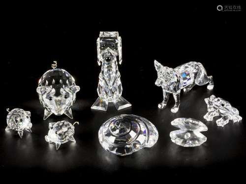 (8) part lot Swarovski miniatures.