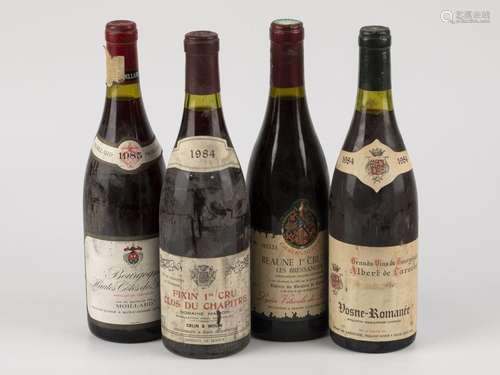 Lot of 4 Bourgogne wines.