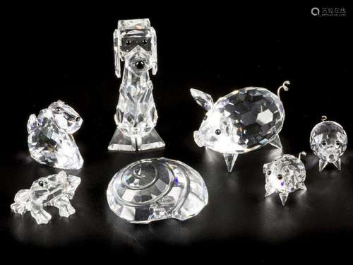 (7) part lot Swarovski miniatures.