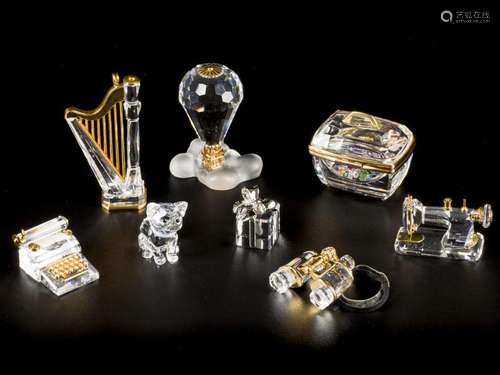 (8) part lot Swarovski miniatures.