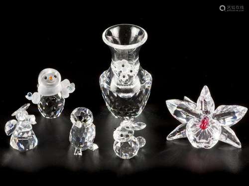 (6) part lot Swarovski miniatures.