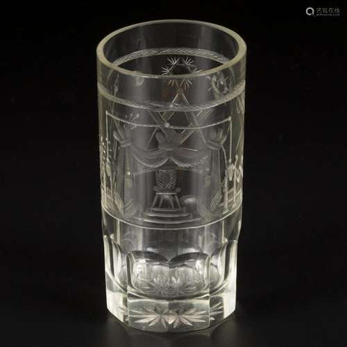 A masonic/ freemasoners' glass (canon), Germany(?), 19t...