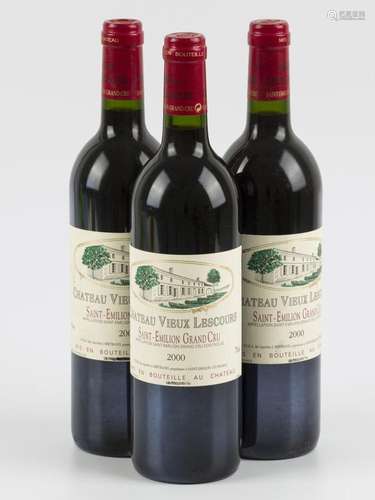 (3) Chateau Vieux Lescours - Saint-Émilion Grand Cru - 2000.