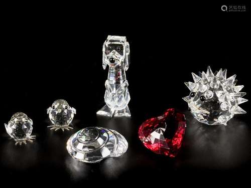 (6) part lot Swarovski miniatures.