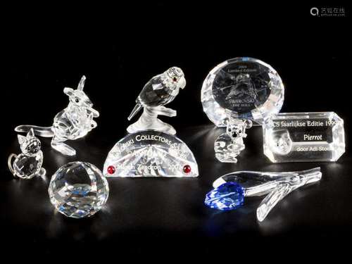 (9) part lot Swarovski miniatures.