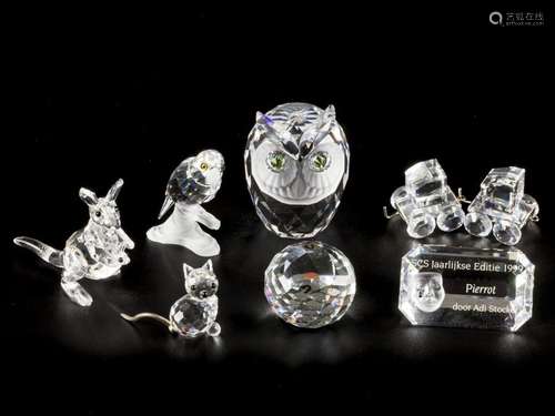 (8) part lot Swarovski miniatures.