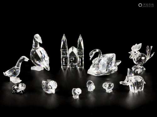 (11) part lot Swarovski miniatures.