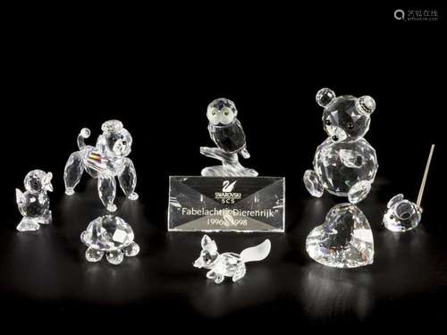 (9) piece lot Swarovski miniatures