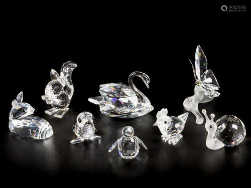 (8) part lot Swarovski miniatures.