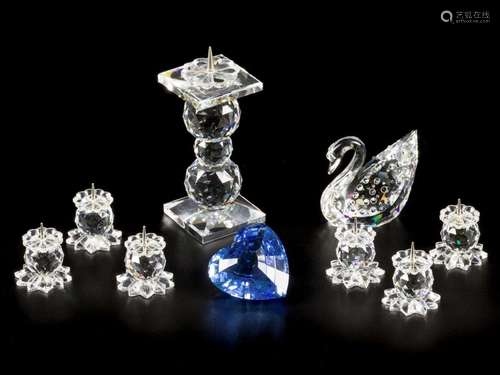 (9) piece lot Swarovski miniatures