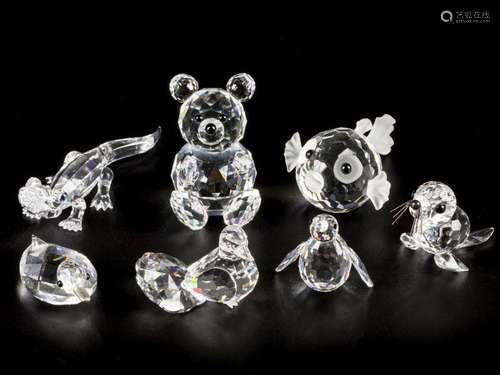 (7) part lot Swarovski miniatures.