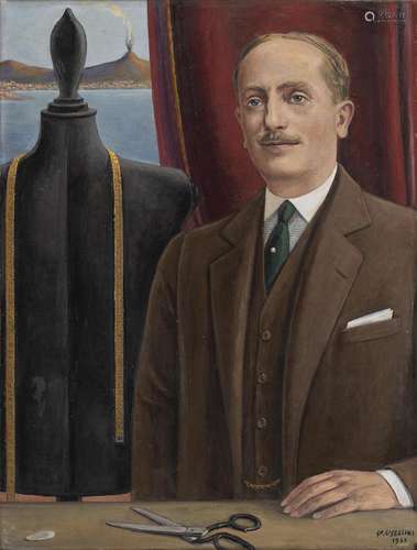 Gianfilippo Usellini "Adolfo De Nicola" 1962 oil o...