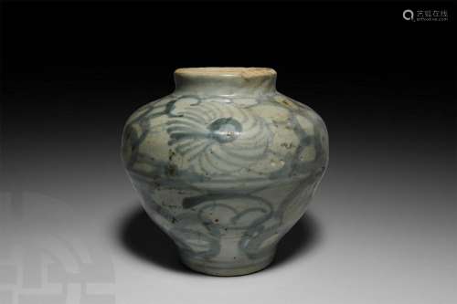 Chinese Blue and White Glazed Jar