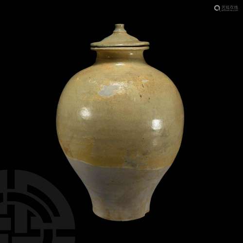 Chinese Tang Lidded Jar