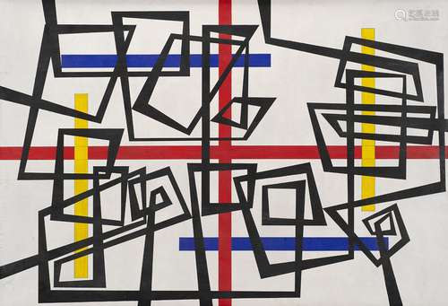 Roberto Crippa "Geometrico" 1950 oil on board cm 1...