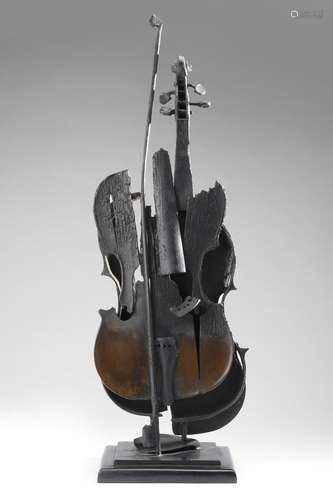 Arman "Untitled (Violon brûlée)" 2004 violin combu...