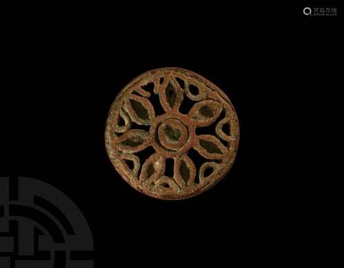 Large Central Asian Compartmented Stamp Seal with Rosette