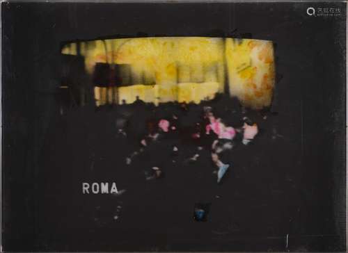 Mario Schifano "Roma" second half 70's enamel...