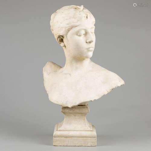 A plaster cast after A. Folquier representing Diana, ca. 190...